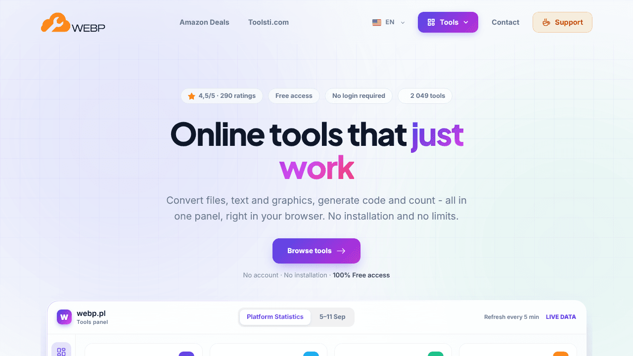 WebP website screenshot