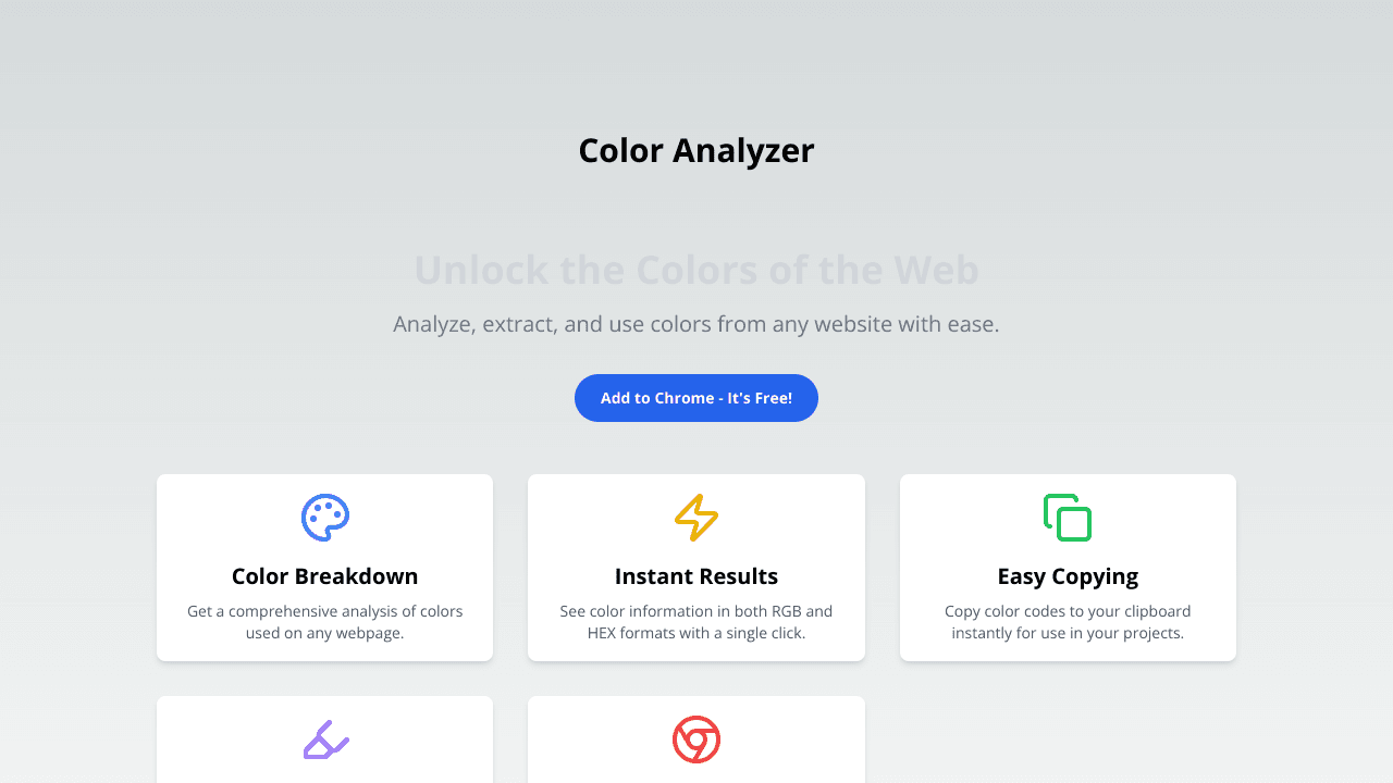 Website Color Analyzer Chrome Extension