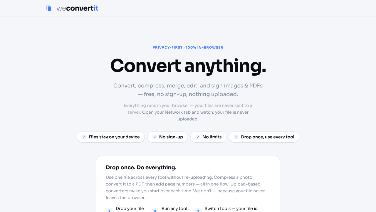 WeConvertIt website screenshot