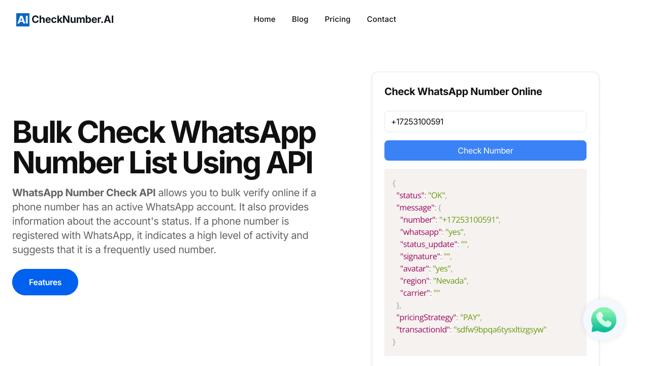 WhatsApp Number Checker