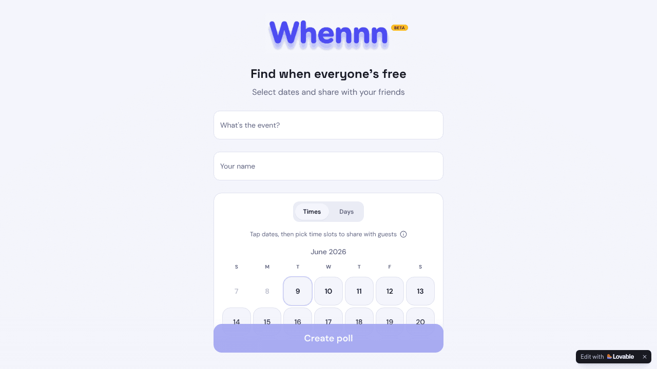 Whennn website screenshot