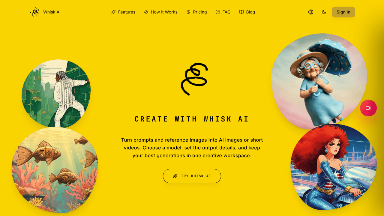 Whisk AI website screenshot