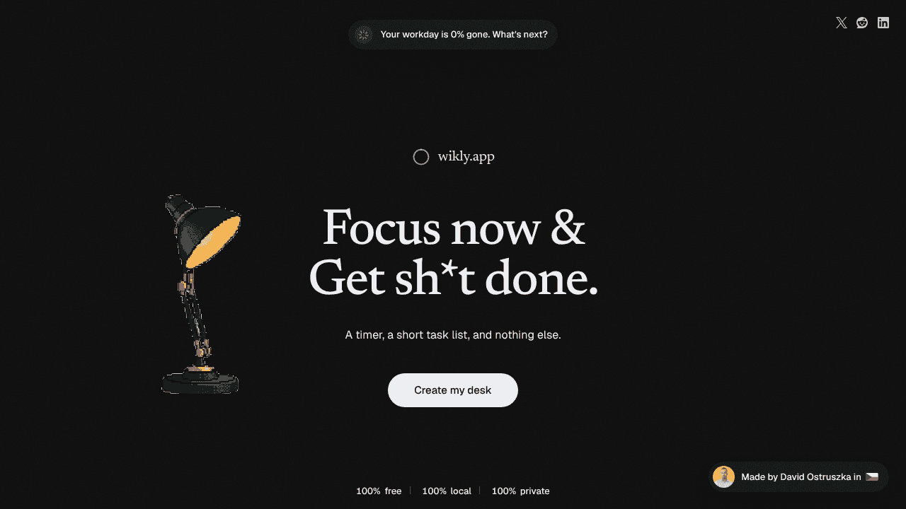 Wikly website screenshot