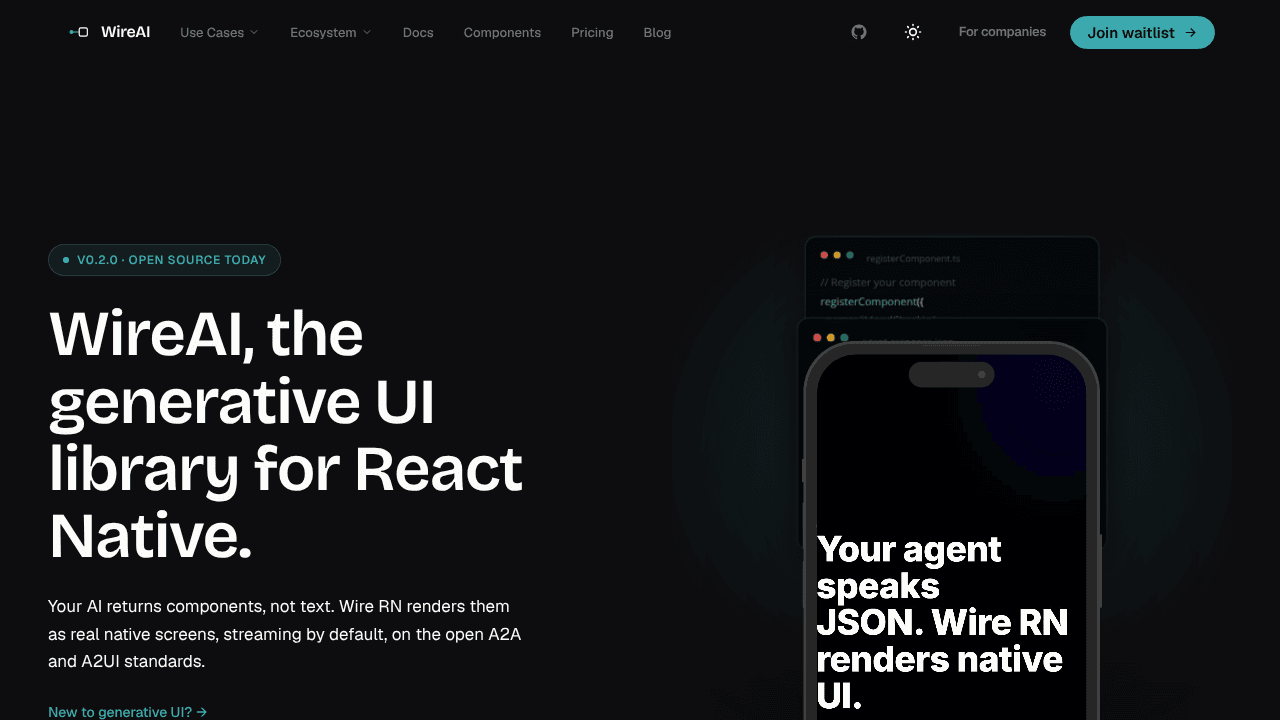 Wire RN website screenshot