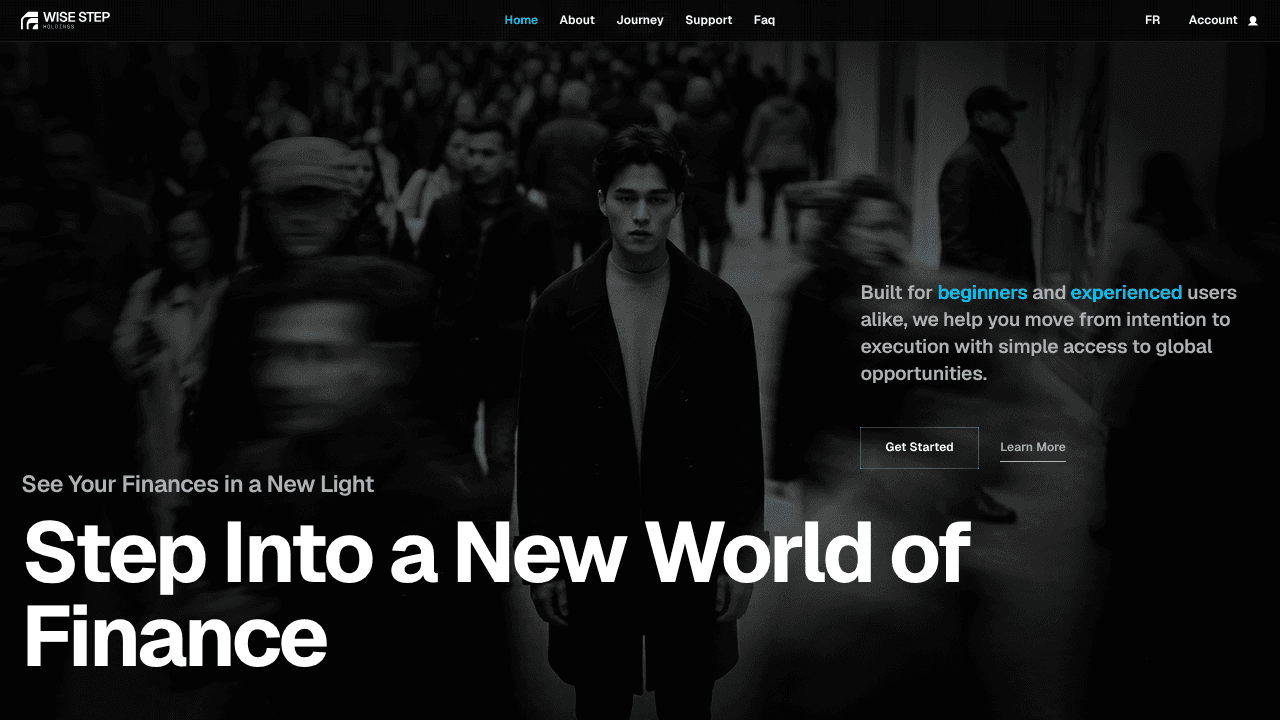 WiseStepHoldings website screenshot