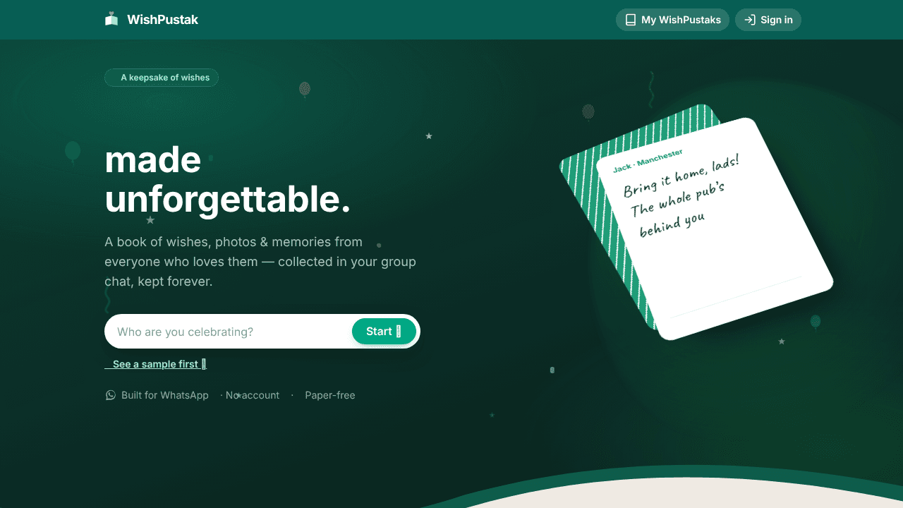 WishPustak website screenshot