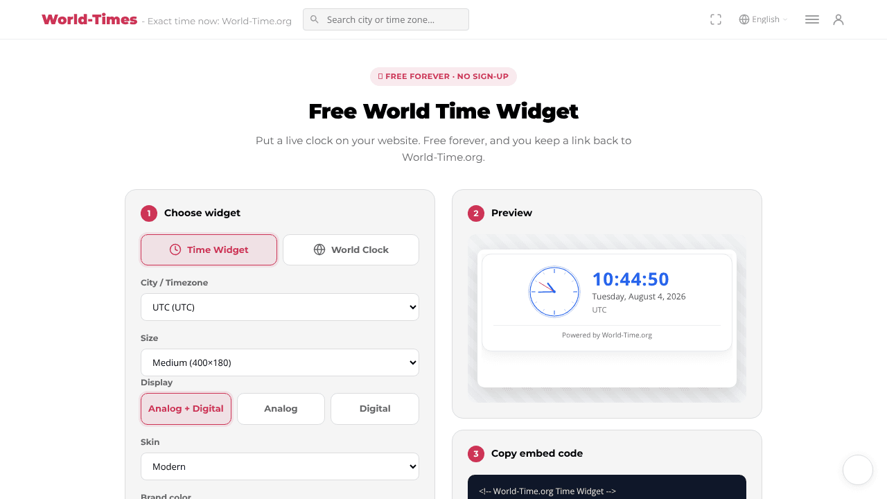 World-Time.org website screenshot
