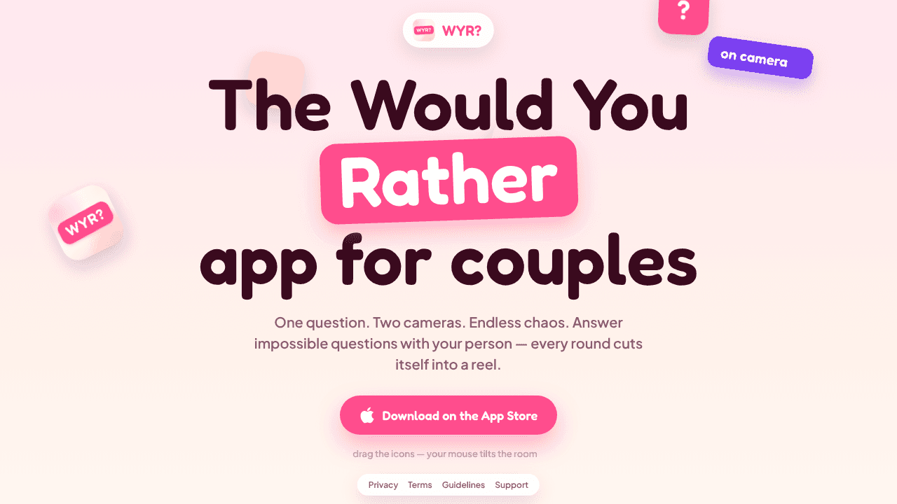 Would You Rather? website screenshot