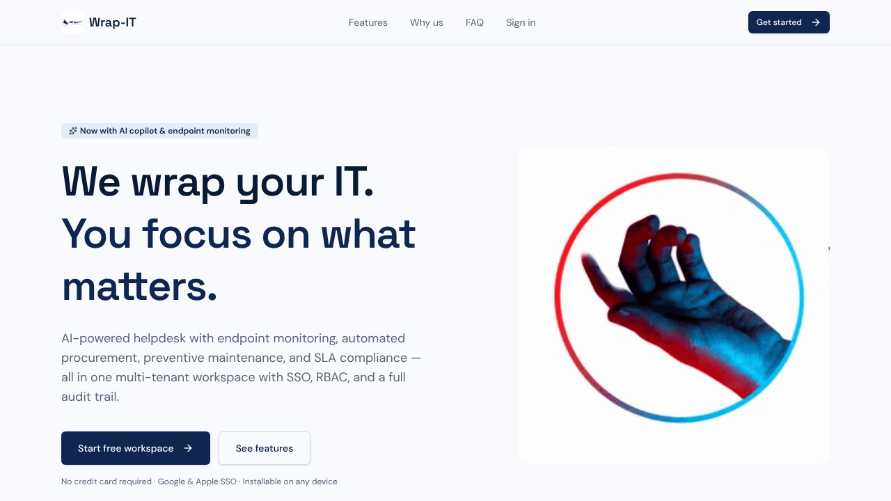 Wrap-IT website screenshot