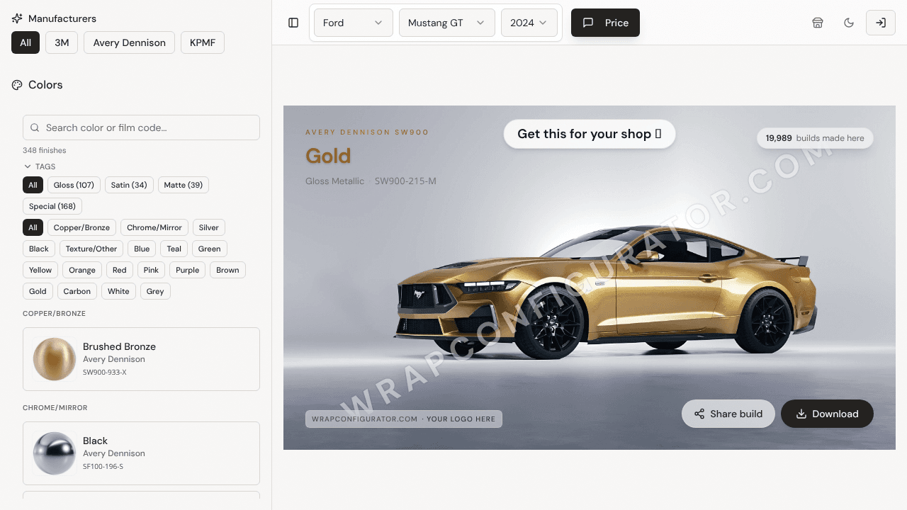 WrapConfigurator website screenshot