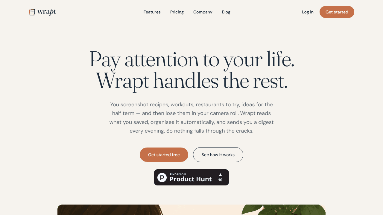 Wrapt AI website screenshot