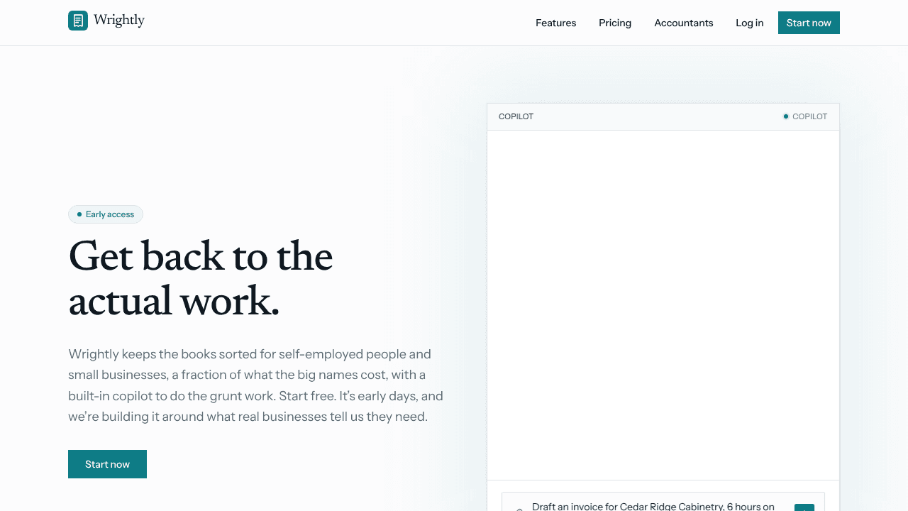 Wrightly website screenshot