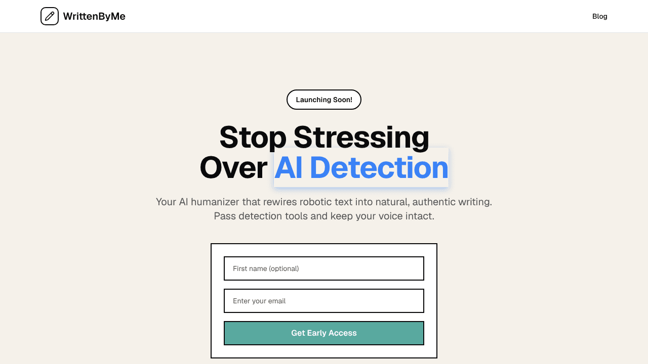 WrittenByMe website screenshot