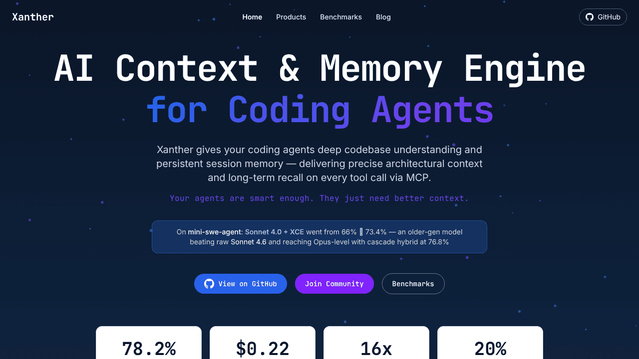 Xanther website screenshot