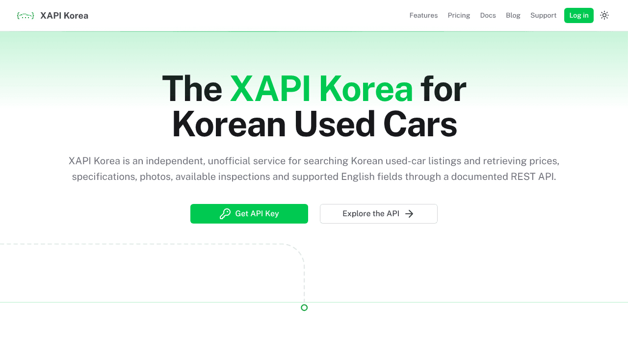 XAPI Korea website screenshot