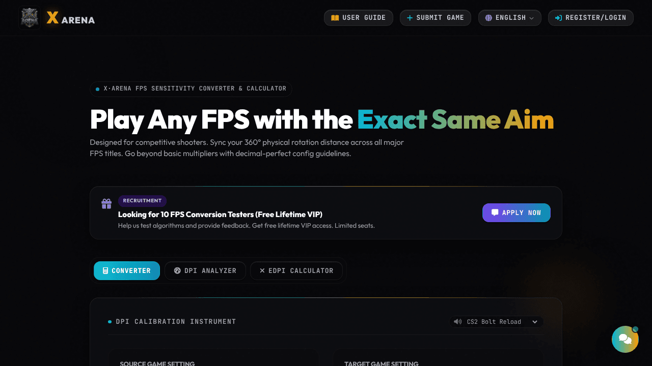 X·ARENA website screenshot