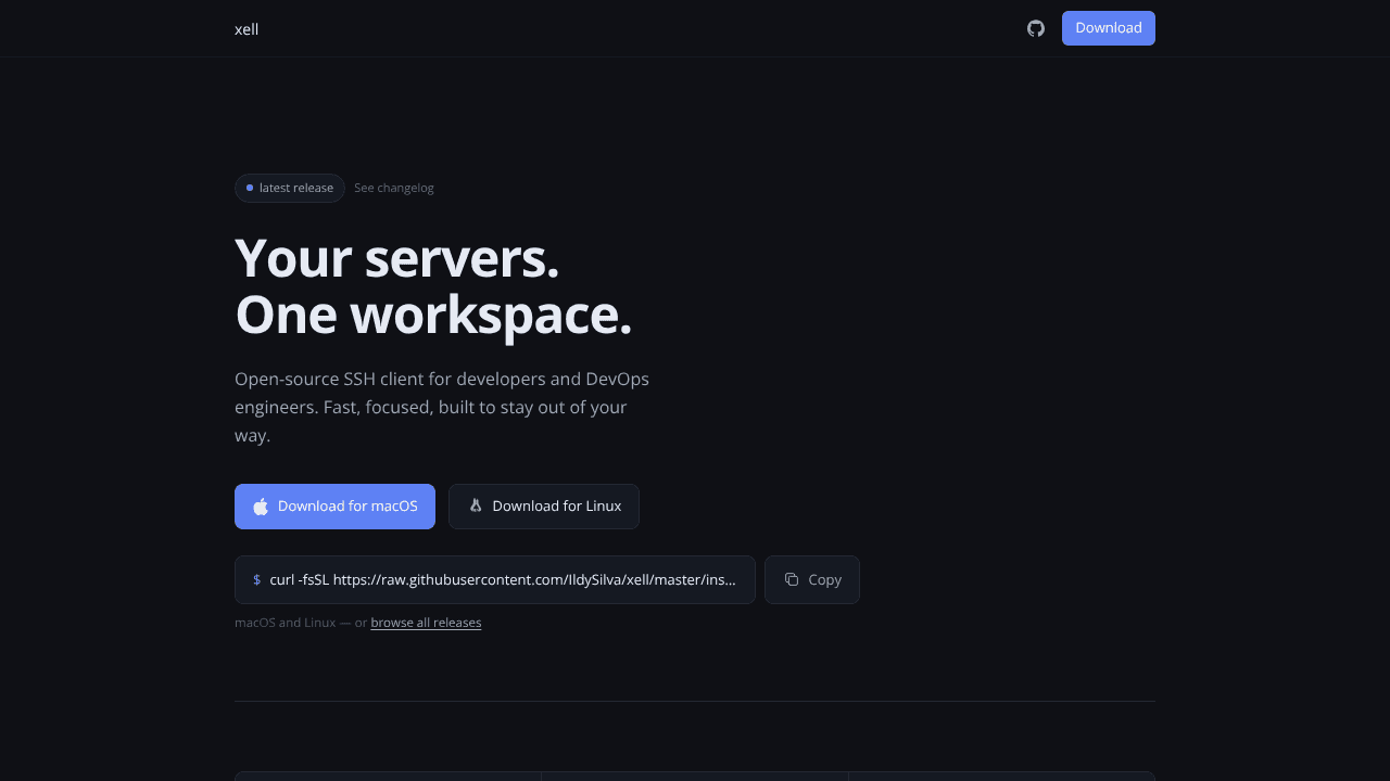 Xell website screenshot