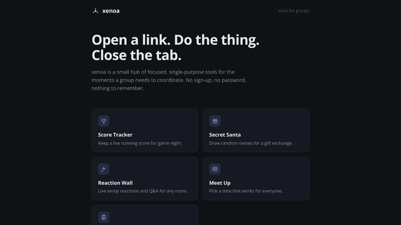 xenoa website screenshot