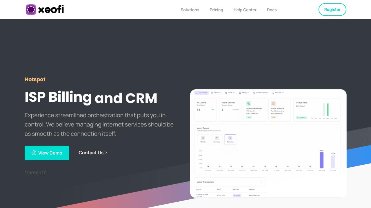 xeofi - ISP Billing & CRM