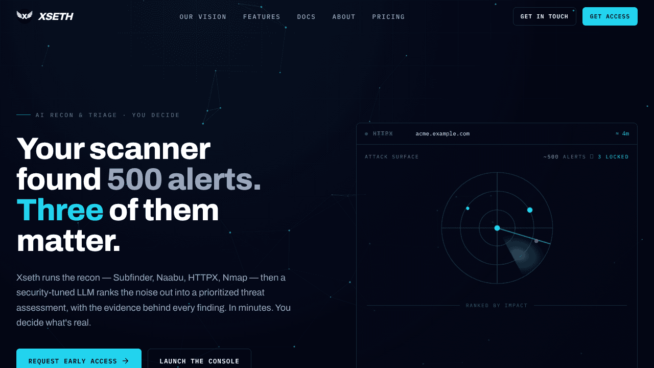 Xseth website screenshot
