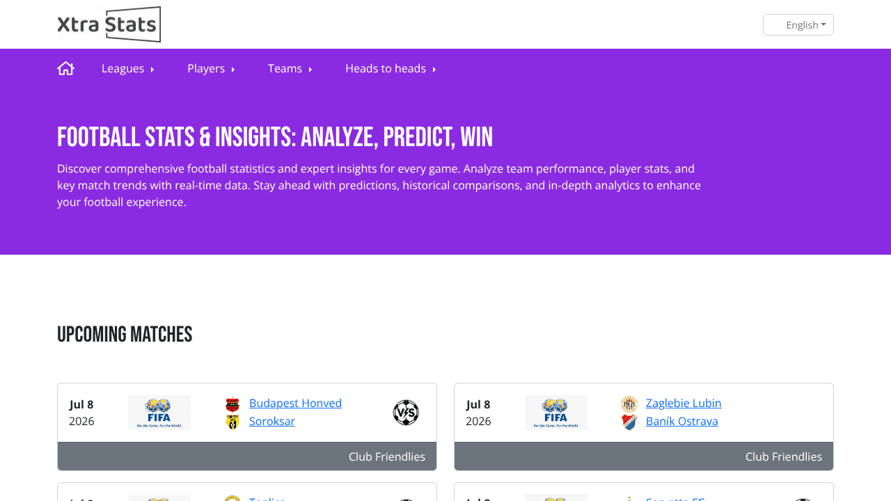 Xtra-stats.com website screenshot