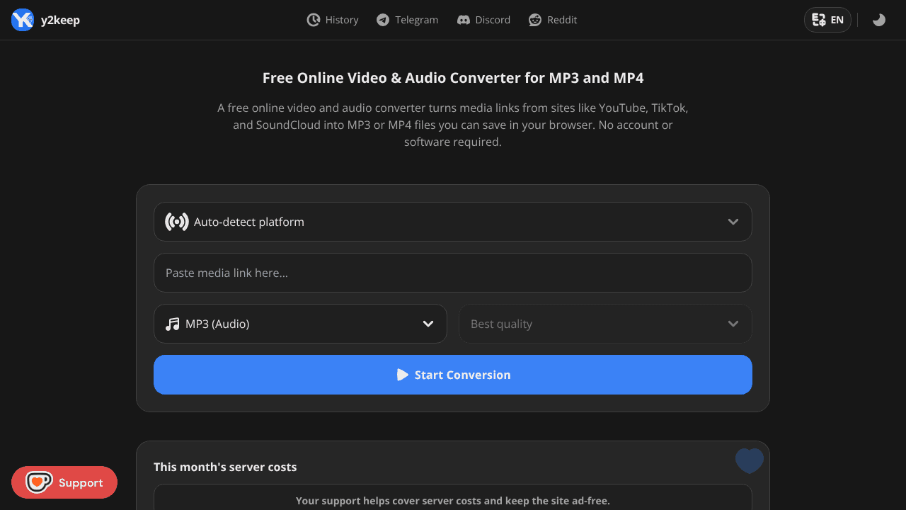 y2keep website screenshot