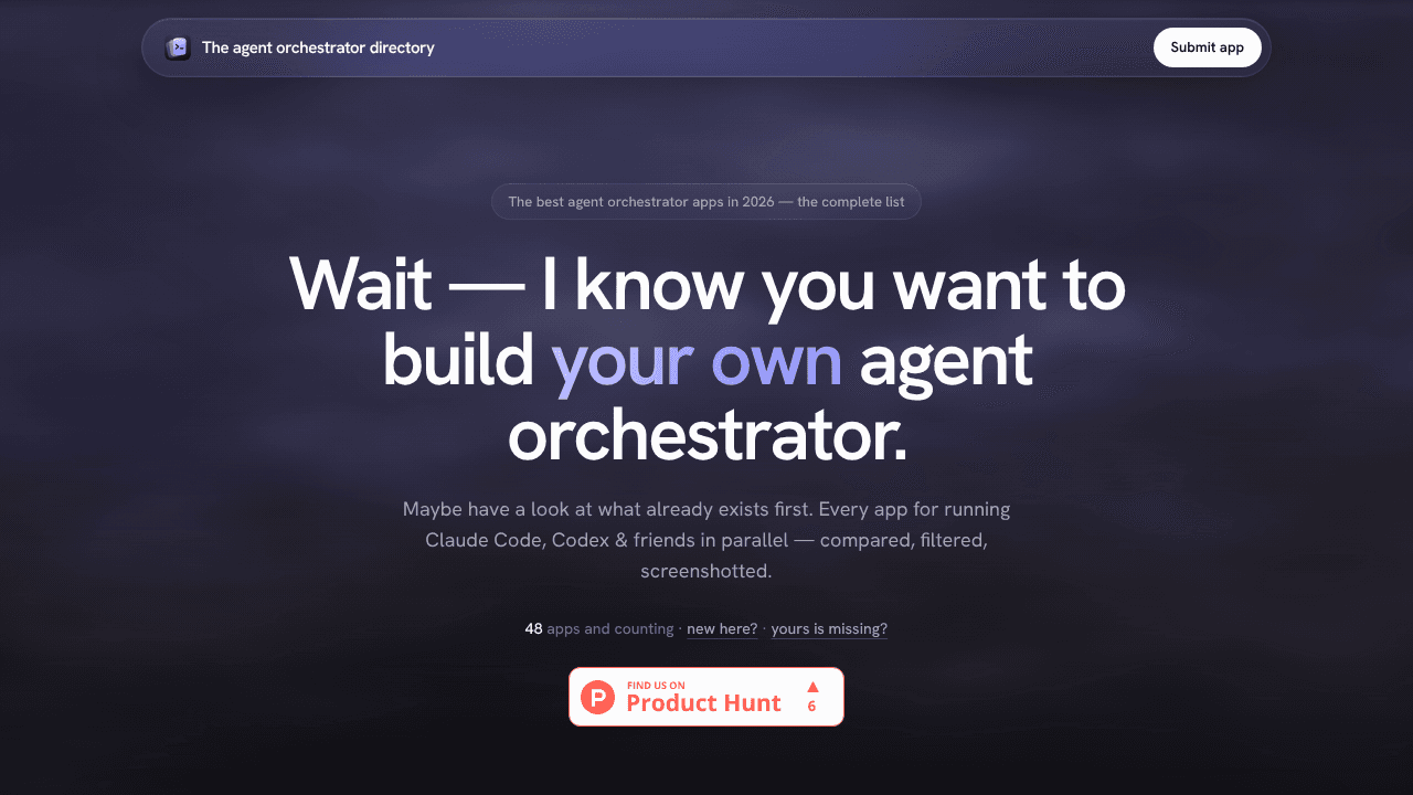 Yet Another Orchestrator website screenshot