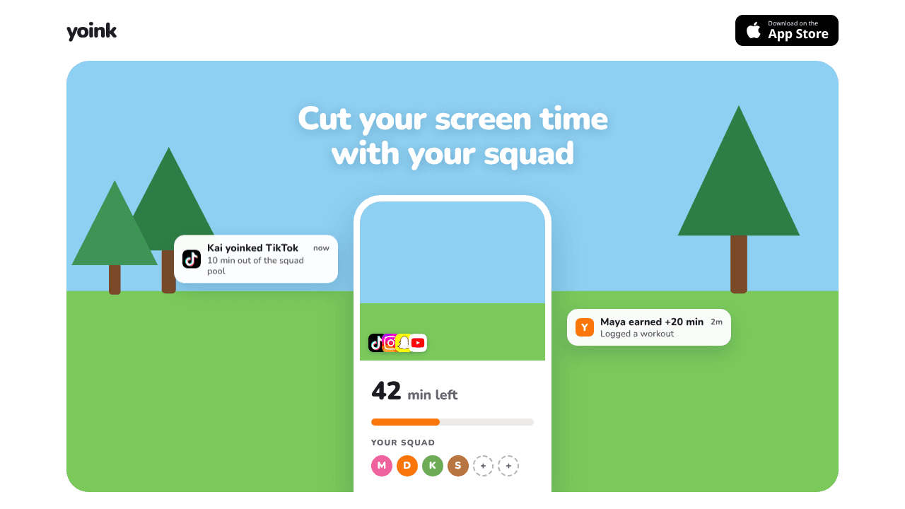 Yoink website screenshot