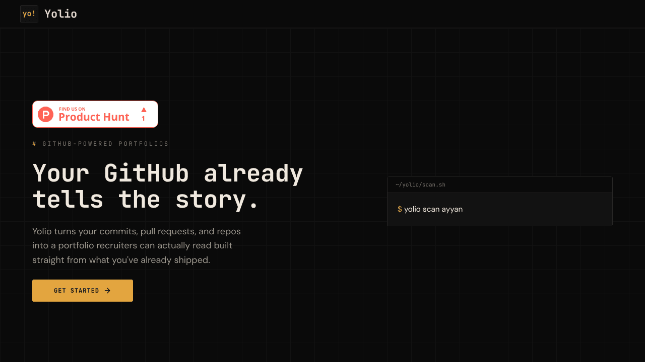 Yolio website screenshot