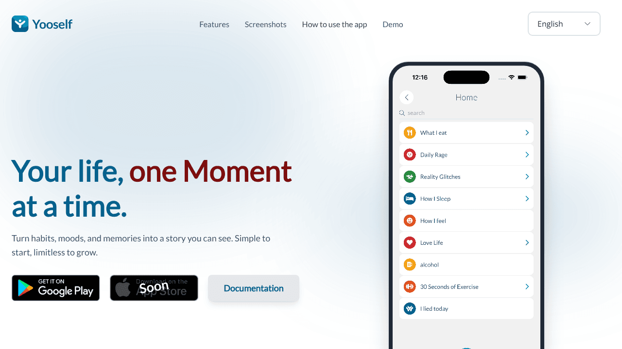 Yooself website screenshot