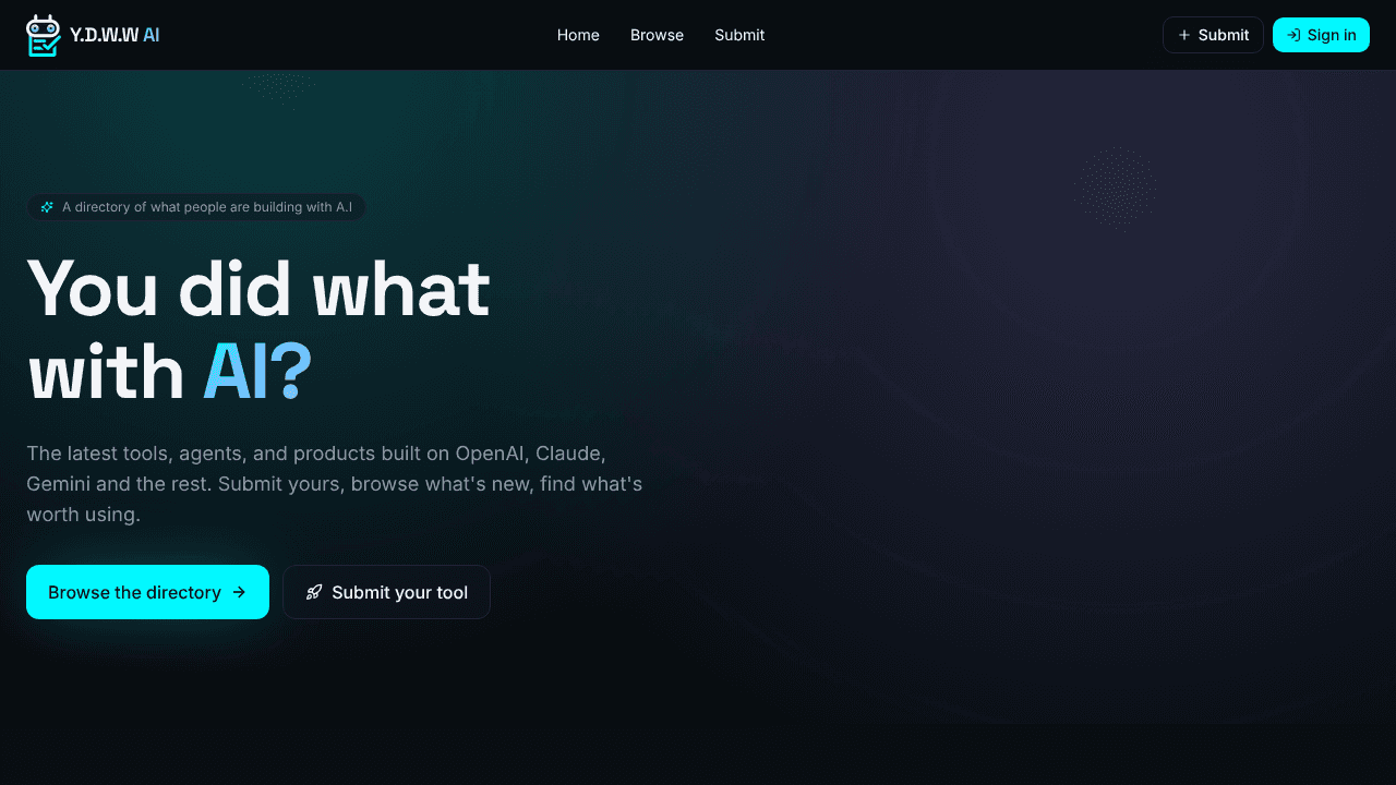 You did what with ai? website screenshot