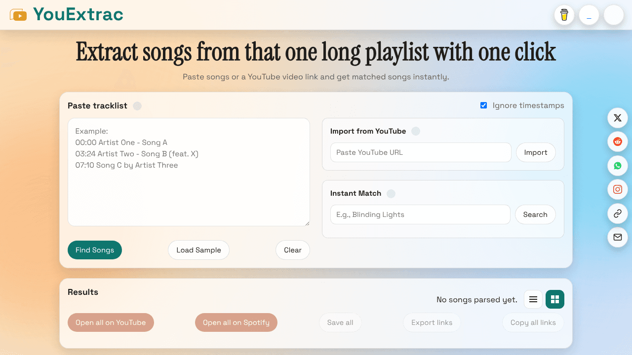 YouExtrac website screenshot