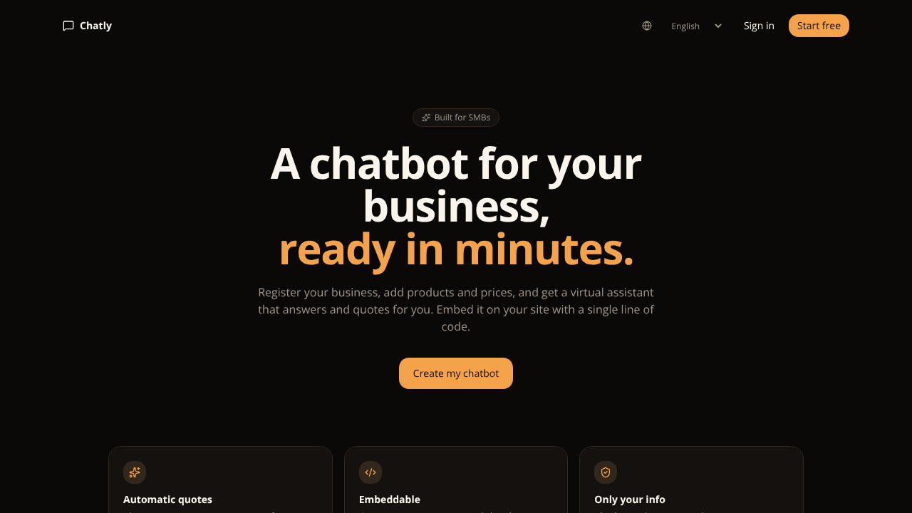 YourChatBot website screenshot