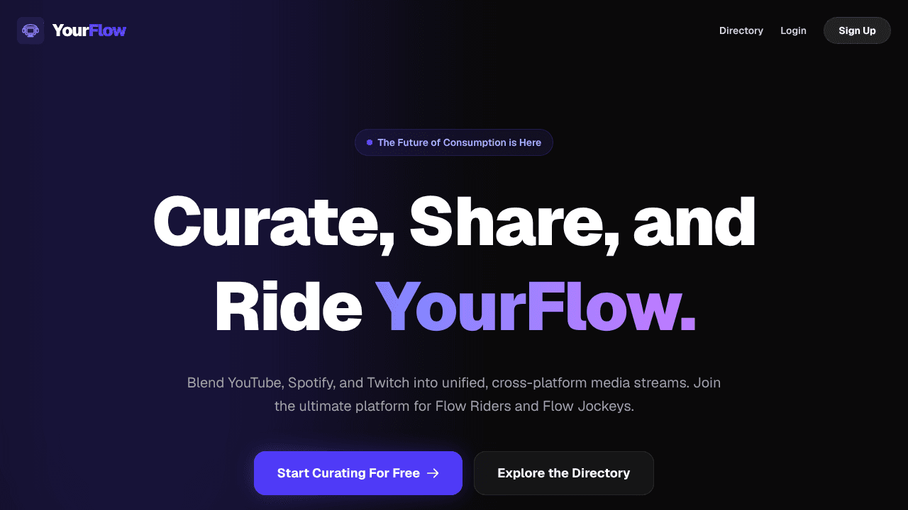 YourFlow website screenshot