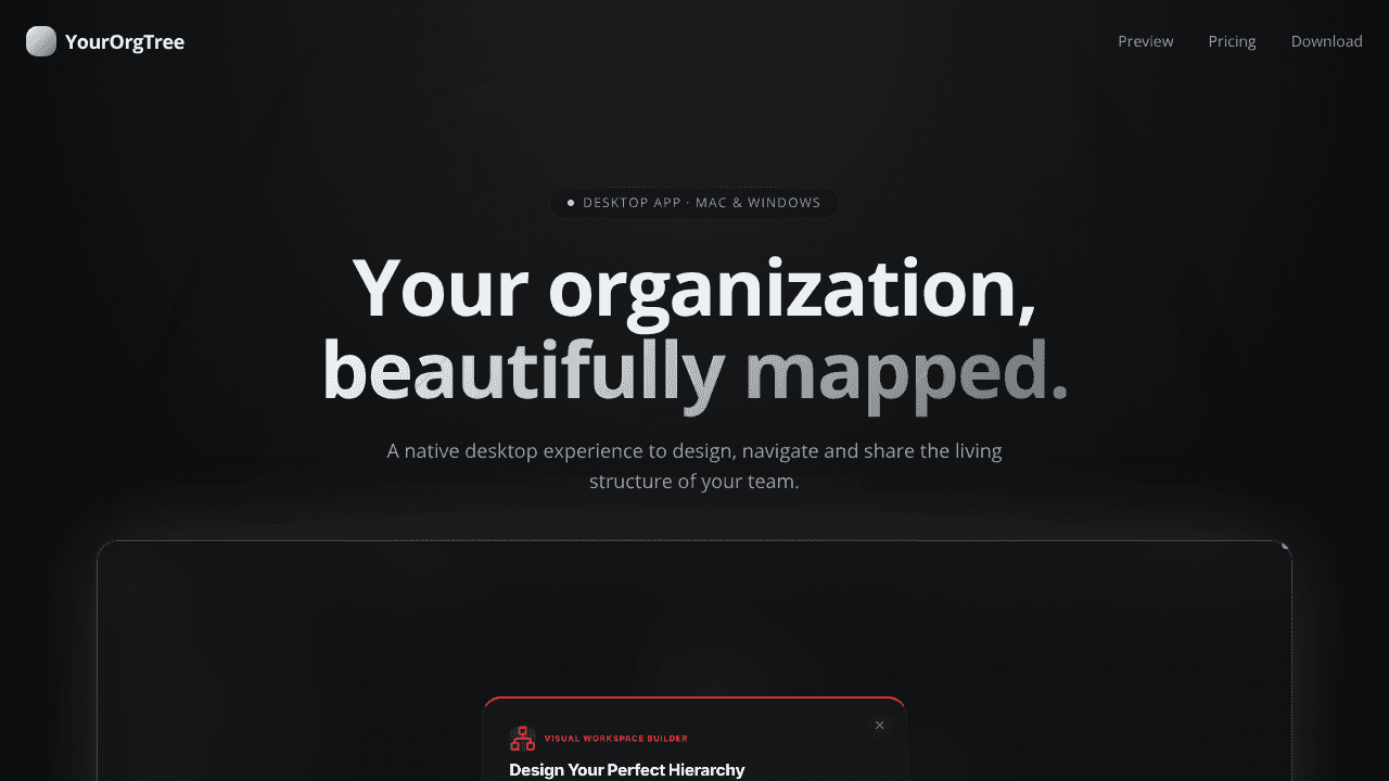YourOrgTree — Organization Chart Maker website screenshot