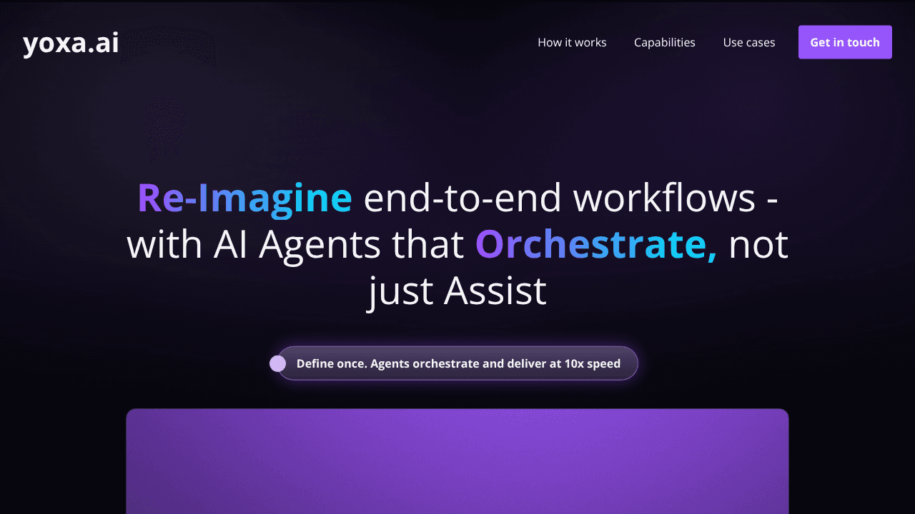 Yoxa.ai website screenshot