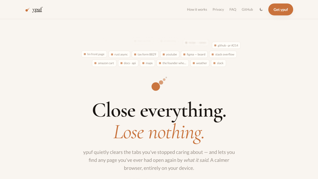ypuf website screenshot