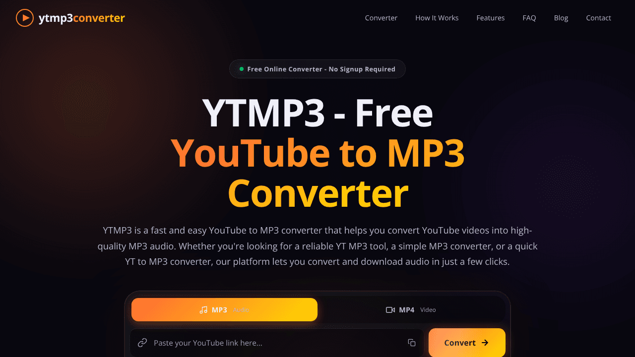 ytmp3converter website screenshot