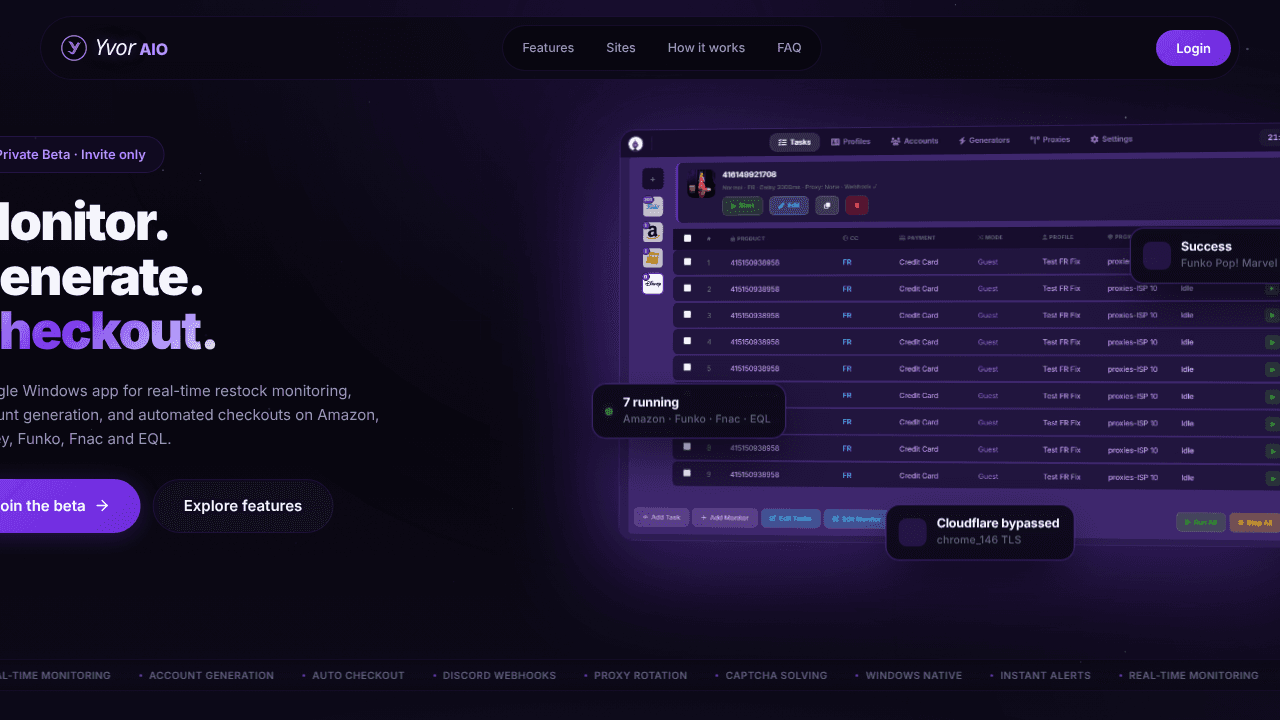 YvorAIO website screenshot