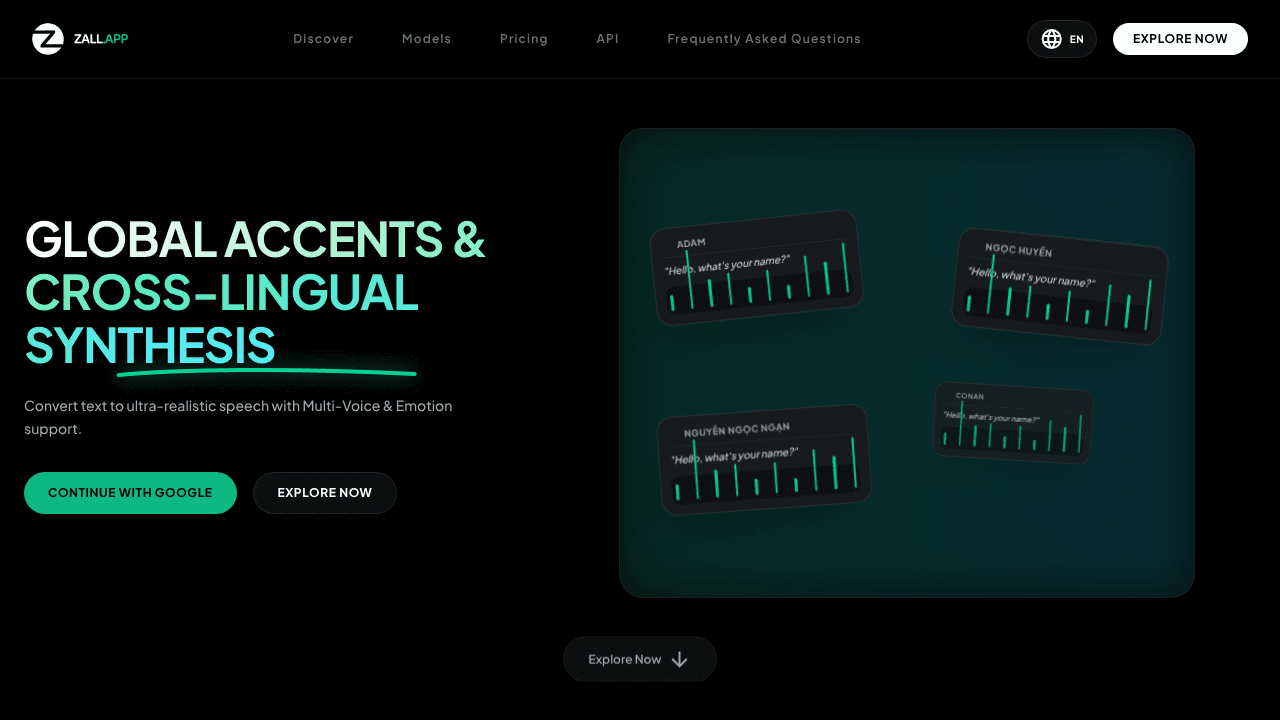 ZAll.app website screenshot