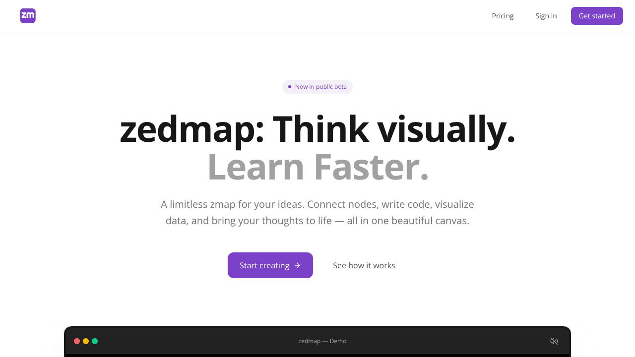 zedmap website screenshot