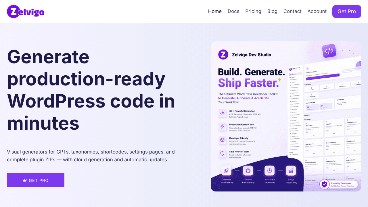 Zelvigo website screenshot