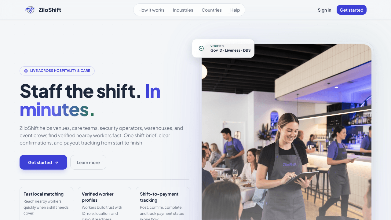 ZiloShift website screenshot