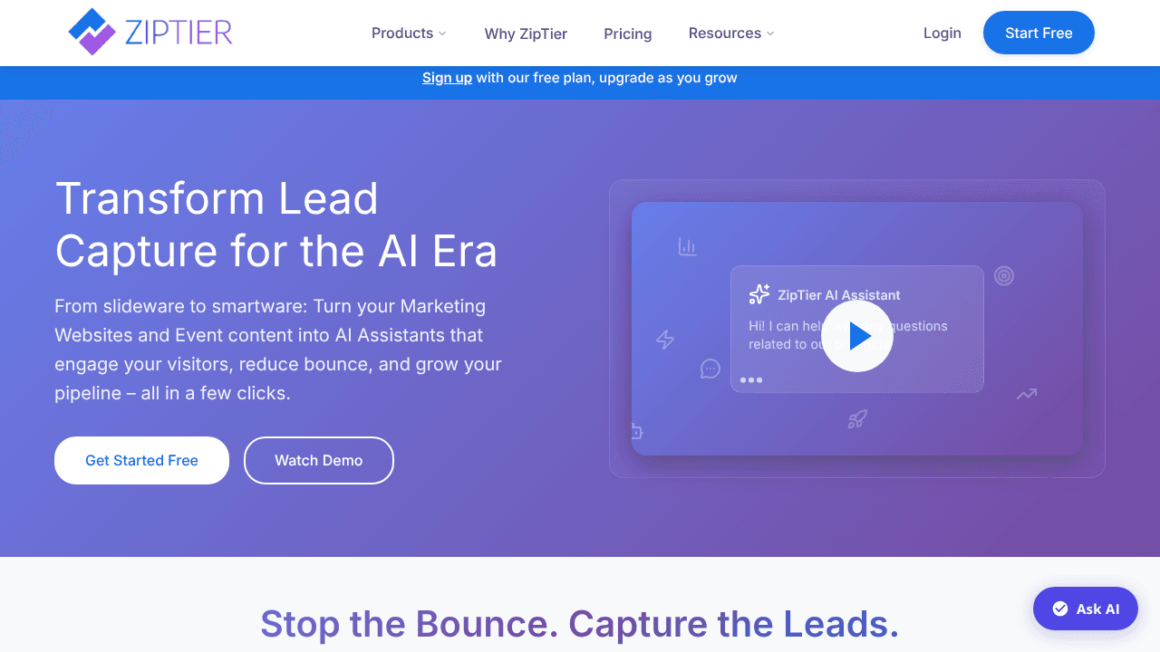 ZipTier website screenshot