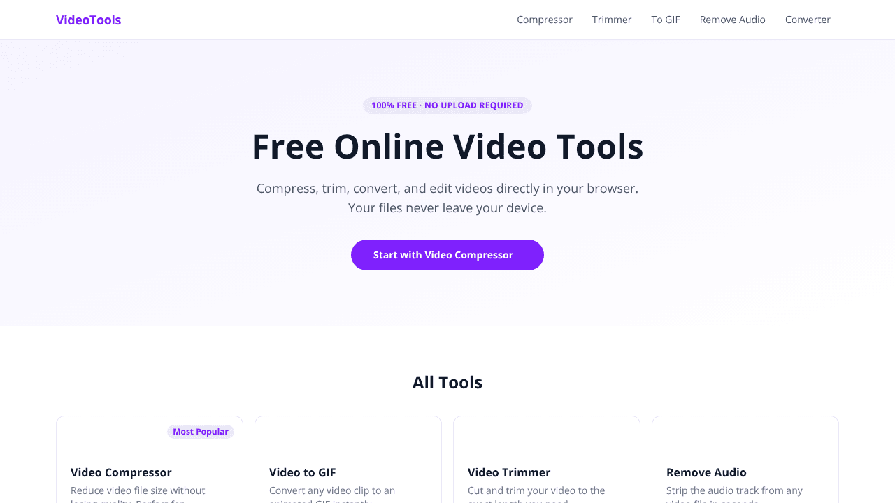 ZipVid website screenshot