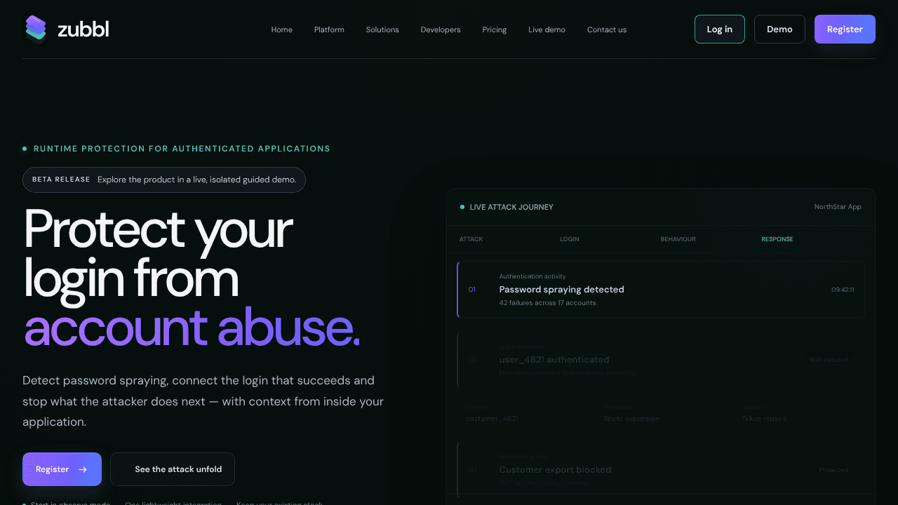 Zubbl website screenshot