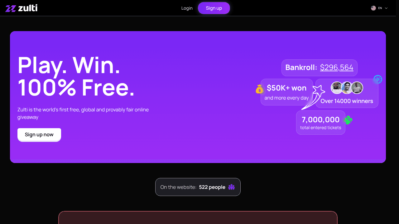 Zulti website screenshot