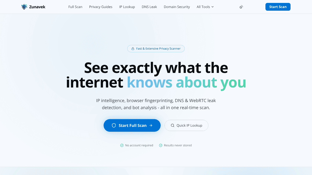 Zunavek website screenshot