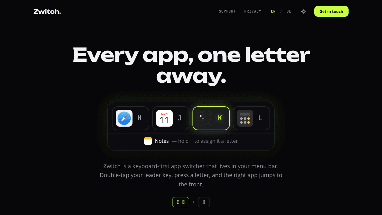 Zwitch website screenshot