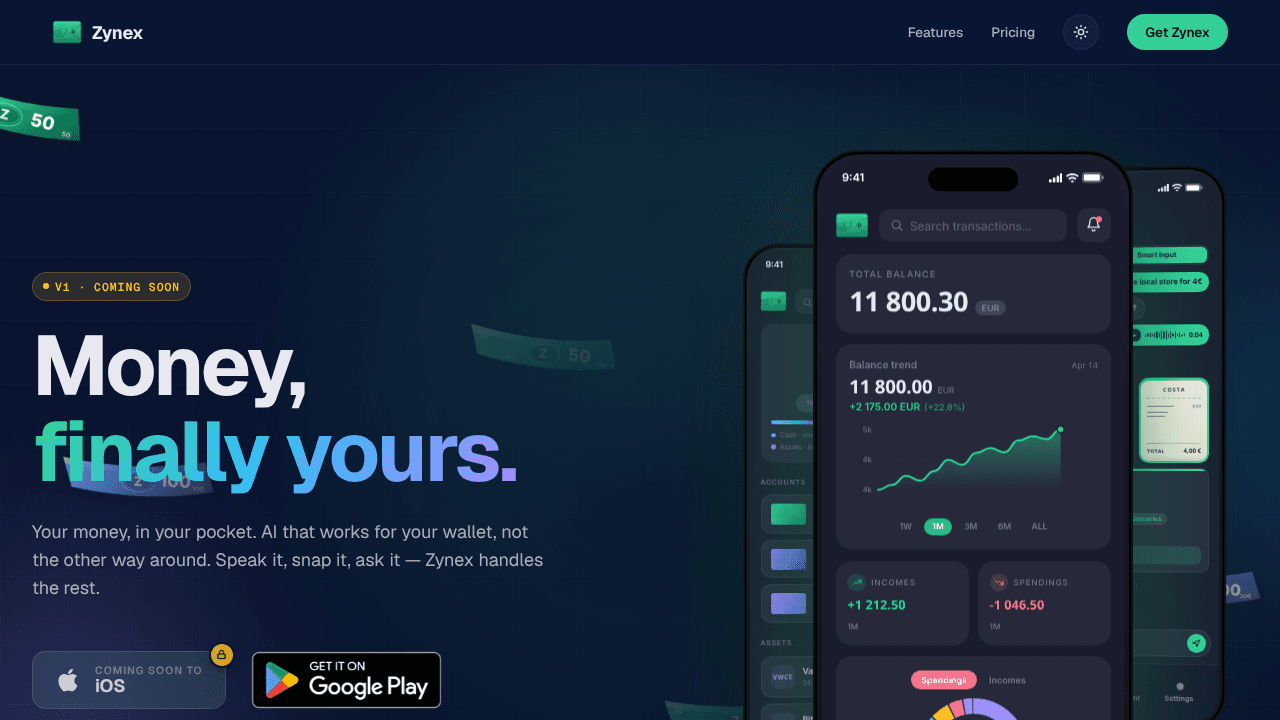 Zynex website screenshot